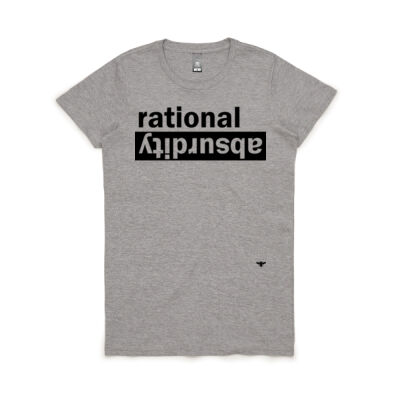 women's rational absurdity tee - black print Thumbnail