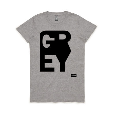 women's life in the grey tee - black print Thumbnail