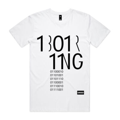 men's boring binary tee - black print Thumbnail