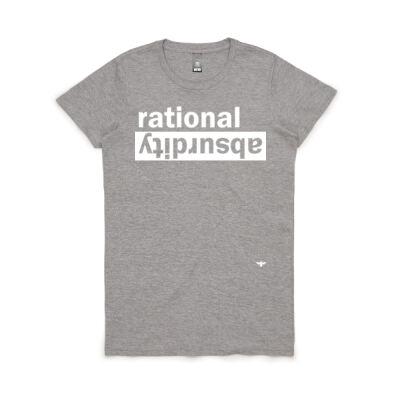 women's rational absurdity tee - white print Thumbnail
